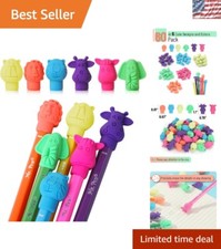 Playful Animal Erasers - 60 Pack Non-Toxic Pencil Toppers for Classroom Treats