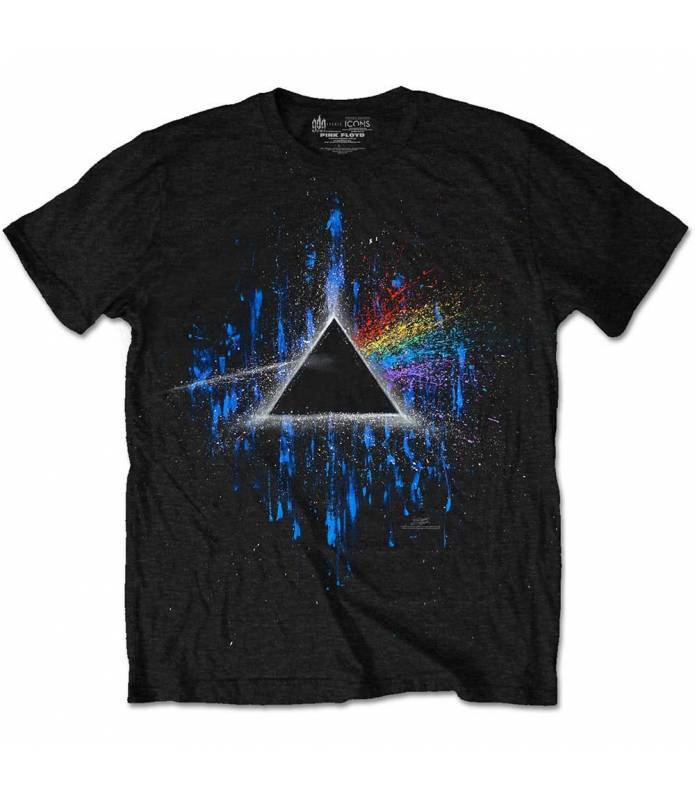 PINK FLOYD Dark Side of the Moon Blue Splatte Camiseta chico Oficial Tee RockOff