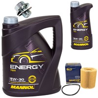 MotoröL Set 5W-30 6 Liter + ÖLfilter Sh 4039 P + Schraube FüR Lexus Toyota Rav 4