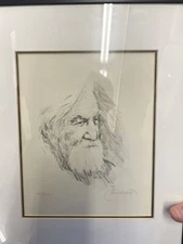 Thomas R Voorhis Artist Painting Sketch Old Man