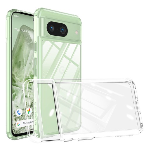 For Google Pixel 8 Pro Clear Case Shockproof Hybrid TPU Cover/Screen Protector - Picture 8 of 14