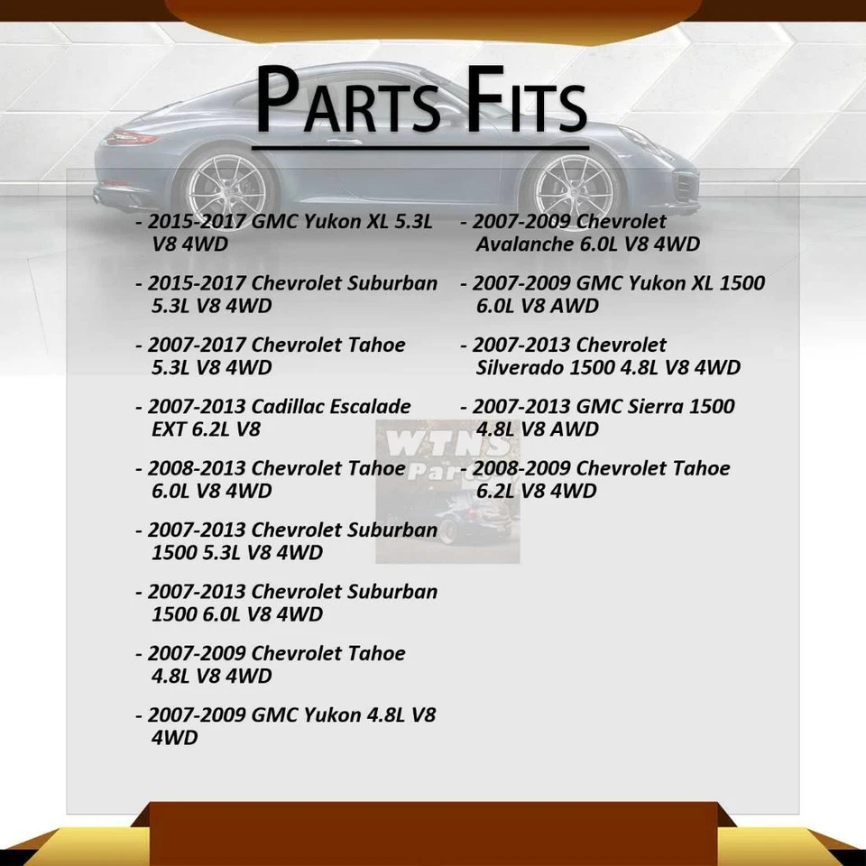 Se adapta a Chevrolet Tahoe Cardone 2007 2008 2009 2010 2011 eje delantero 2x CV Foto 3 de 4