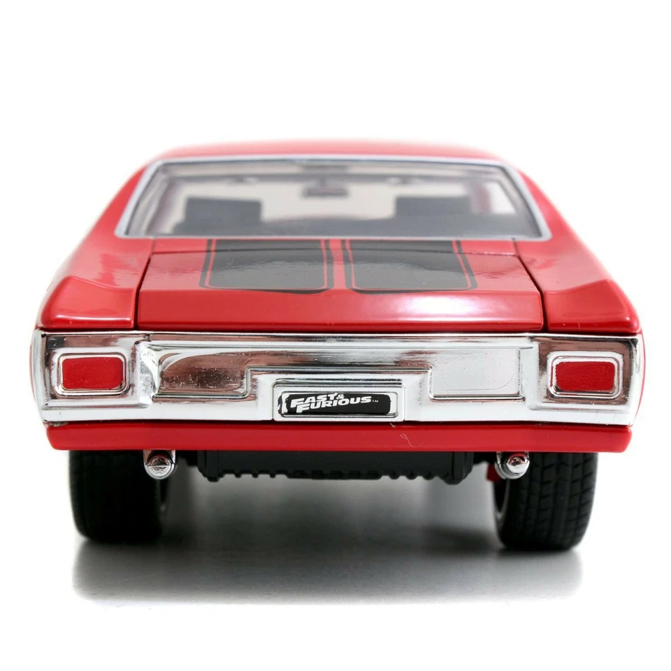 NEW Jada Toys 97193 Fast Furious DOM'S CHEVY CHEVELLE SS Glossy Red 1:24 Vehicle - Image 3 of 3