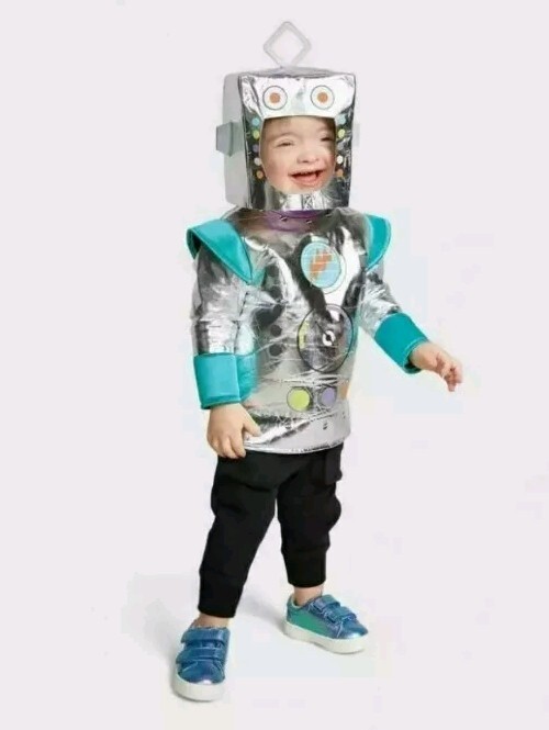 Hyde and EEK Baby Robot Suit Tunic and Hat Costume SIZE 6-12
