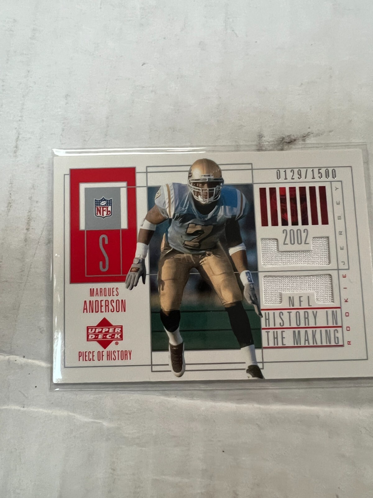 Marques Anderson 2002 Upper Deck Piece Of History Jersey #161 #0129/1500 NrMt