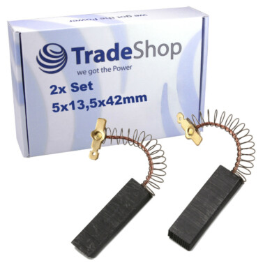 2x Motorkohlen Kohlebürsten 5x13,5x42mm für Bosch WAE2426XFF04 MAXX7VARIOPERFECT