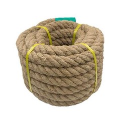 Jute Rope 1/2" Twisted Hemp Rope for Crafts,Climbing,Anchor,Hammock, 1/2"x 25 Ft