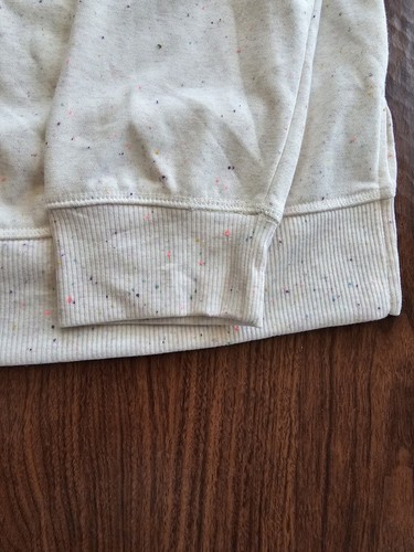 Women's Size Medium Style&Co Speckled Sweatshirt In Confetti White-NWT - Picture 6 of 12