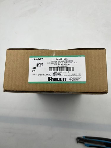 Prise réseau Panduit Giga TX Cat6 CJ688TGVL/violet CJ688TGBL/noir BOITE de 50 - Photo 8/17