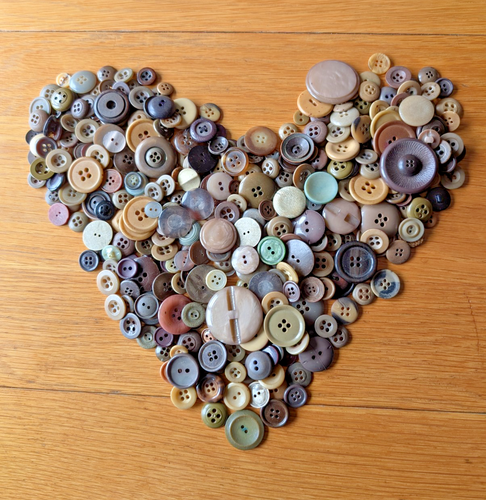 Vintage Antique Buttons Job Lot Mostly Mix of Brown & Beige tones Assorted sizes