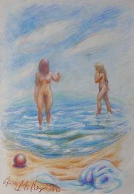 GERRY MILLER-Original-Zeichnung.Farbstifte auf Papier. A4. Ohne Rahmen.