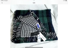 Apt9 Scarf Reversible One Size Chunky Knit Square Blanket Oversized Colorful NWT