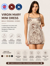 Womens Printed Mini Dress Strappy Bodycon Cami Summer Party Holiday Dress S-XXL