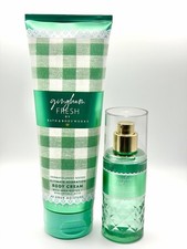 Bath Body Works Gingham Fresh Body Cream 8 Oz Mini Fragrance Mist 2.5 Oz