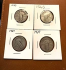 Standing Liberty Quarters 90% Silver 1925P, 1926s, 1927P, 1927P Set of 4