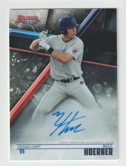 NICO HOERNER 2018 BOWMAN'S BEST # B18-NH AUTOGRAPH - CUBS