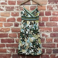 Ann Taylor Dress Womens 4 Multicolor Floral Casual Empire Waist Zip Up