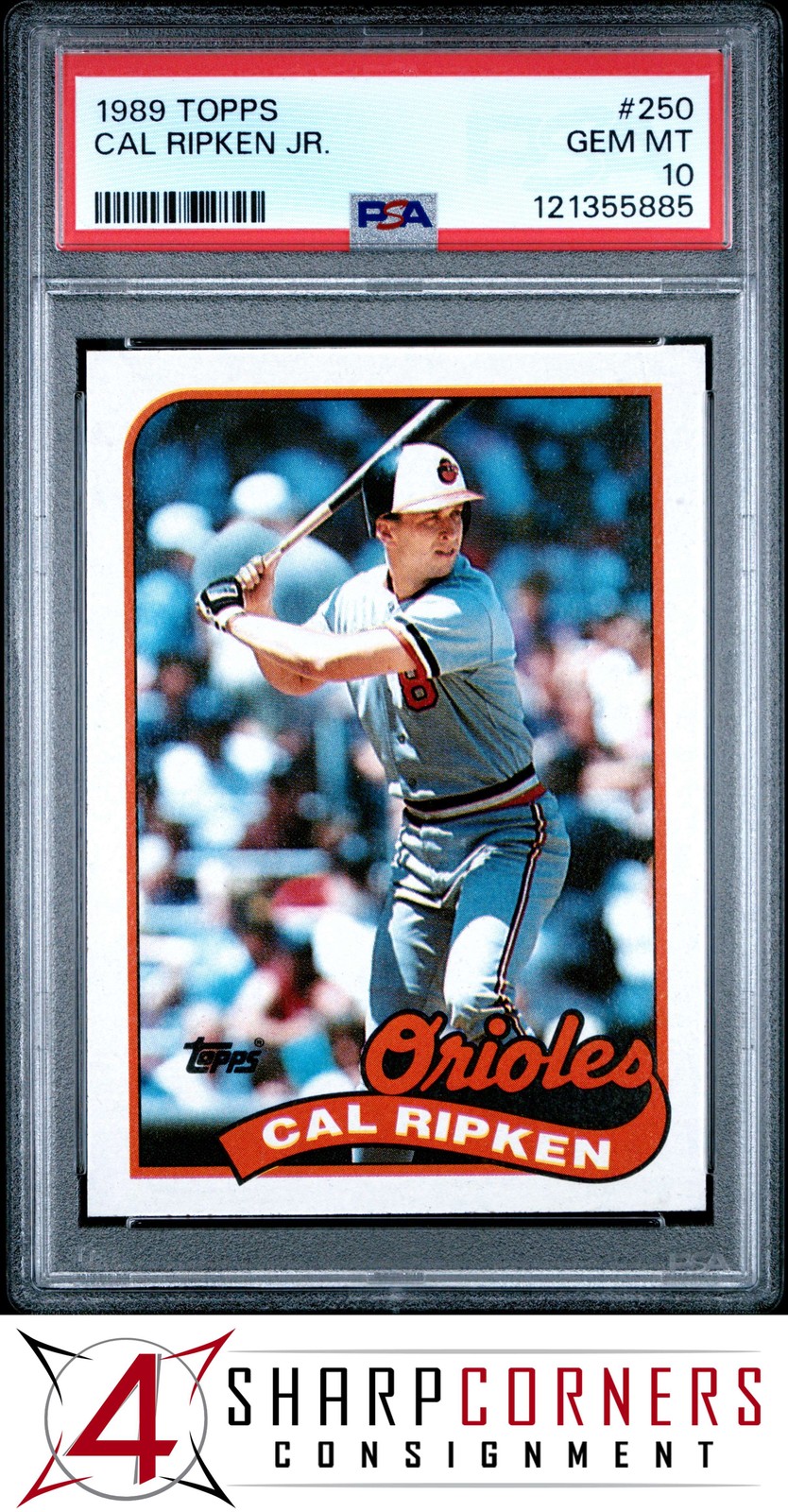 1989 TOPPS #250 CAL RIPKEN JR. ORIOLES HOF PSA 10
