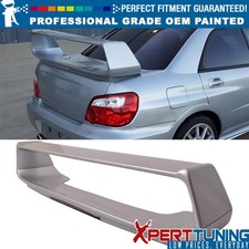 Fits 02-07 Subaru Impreza Wrx Sti Style Trunk Spoiler Wled Painted 01g Silver