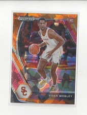 2021-22 Prizm Draft Orange Cracked Ice Prizm #2 Evan Mobley Rookie USC Cavaliers
