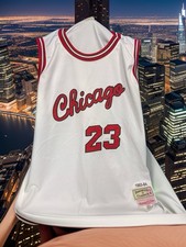 Mitchell  Ness Jordan Chicago Bulls 23 1983-84 Jersey Size 54 White