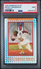 1992 Donruss Elite Legends Series Rickey Henderson PSA 9. Low Numbered. New Cert