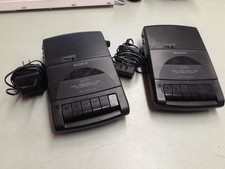  2 Sony TCM-929 Cassette-Corder Portable Cassette Tape Recorder Player