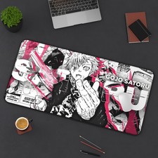 Gojo Satoru Manga Collage Desk Mat  Anime Character Mousepad