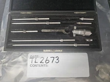 STARRETT #124-A 2" - 8" SOLID ROD INSIDE MICROMETER SET W/CASE USA (TL2673)