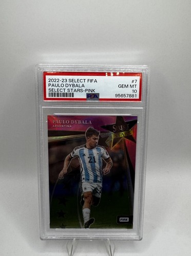 Paulo Dybala [Pink] #7 2022 Panini Select FIFA Stars card