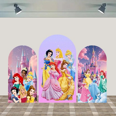 #ad Princess Arch Backdrop Cover Girls Birthday Party Photo Background Prop $43.15