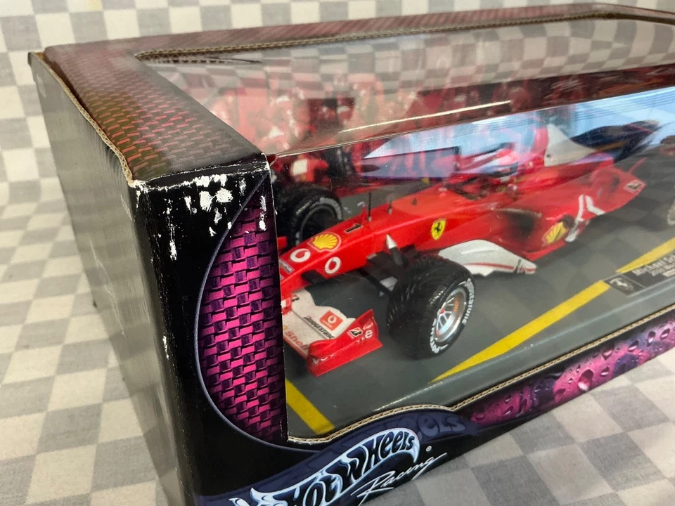 1/18 Hot Wheels Ferrari M. Schumacher 2003 campeón del mundo versión sucia edición limitada Foto 2 de 4