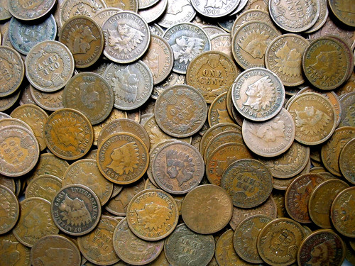 1868-1909 Indian Head Cents Mixed Lot of (10) Average Circulated G-VG Full Dates