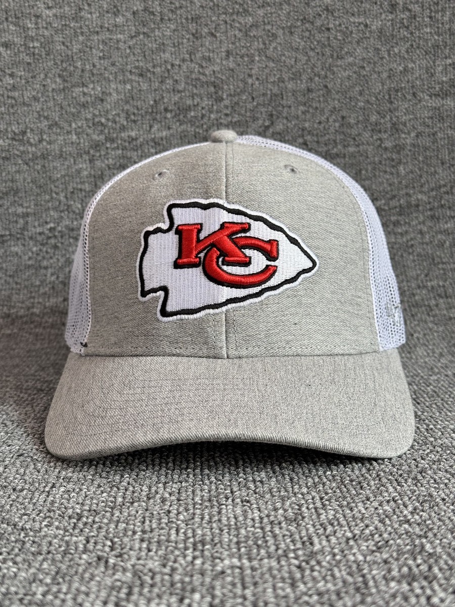 '47 Brand Kansas City Chiefs Trucker Snapback Gray White One Size NFL Hat
