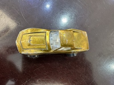 Hit Wheels 1968 Vintage Hot Wheels Redline Custom Corvette Gold White Interior