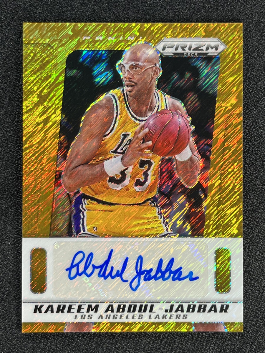 2024-25 Panini Prizm DECA Kareem Abdul-Jabbar Gold Shimmer Signatures Auto /10