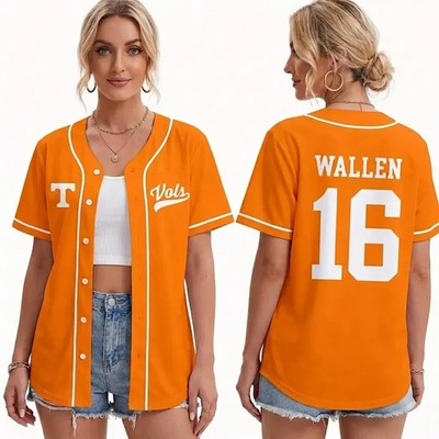 Western Wallen 16 Baseball Jersey, 3D Printed Wallen Fan Apparel, Wallen Jersey