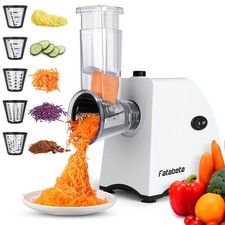FATABETA Elektrische Gemüseschneider Gemüsehobel & Käse, Gurken, Karotten, Nüsse