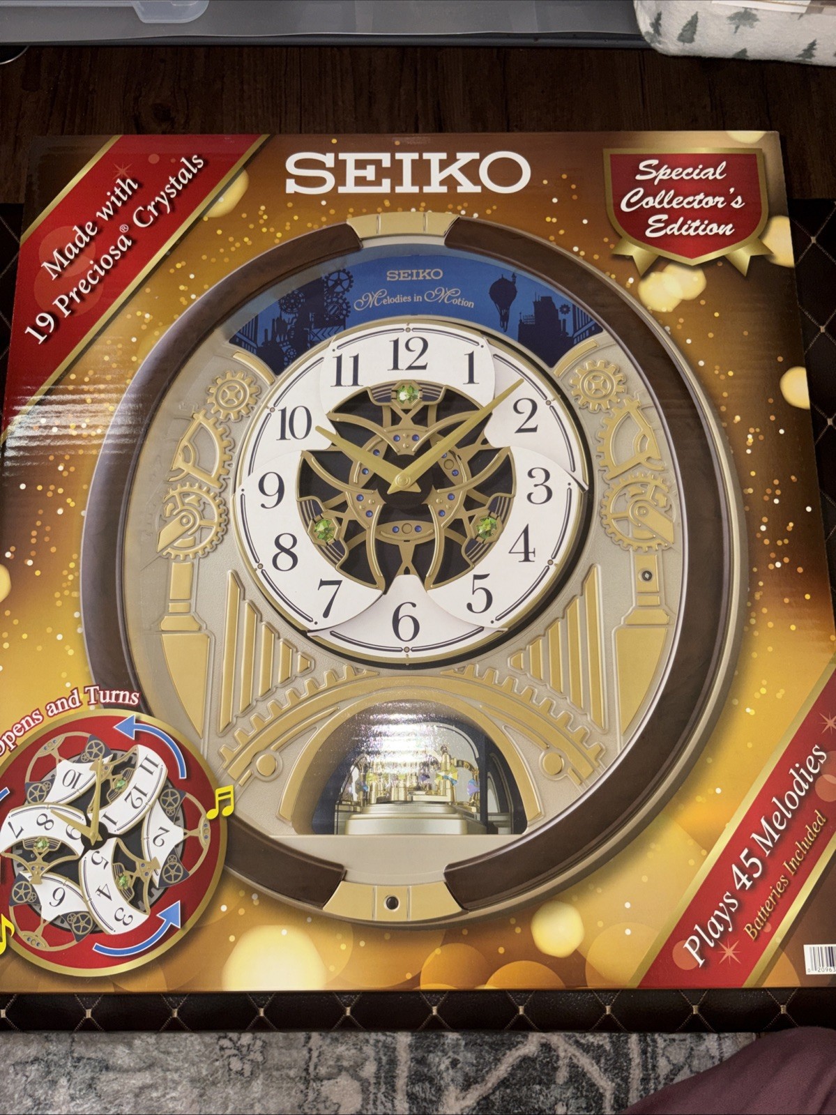 Seiko Melodies in Motion 2025 Limited Edition Golden Rhythm Musical Wall Clock