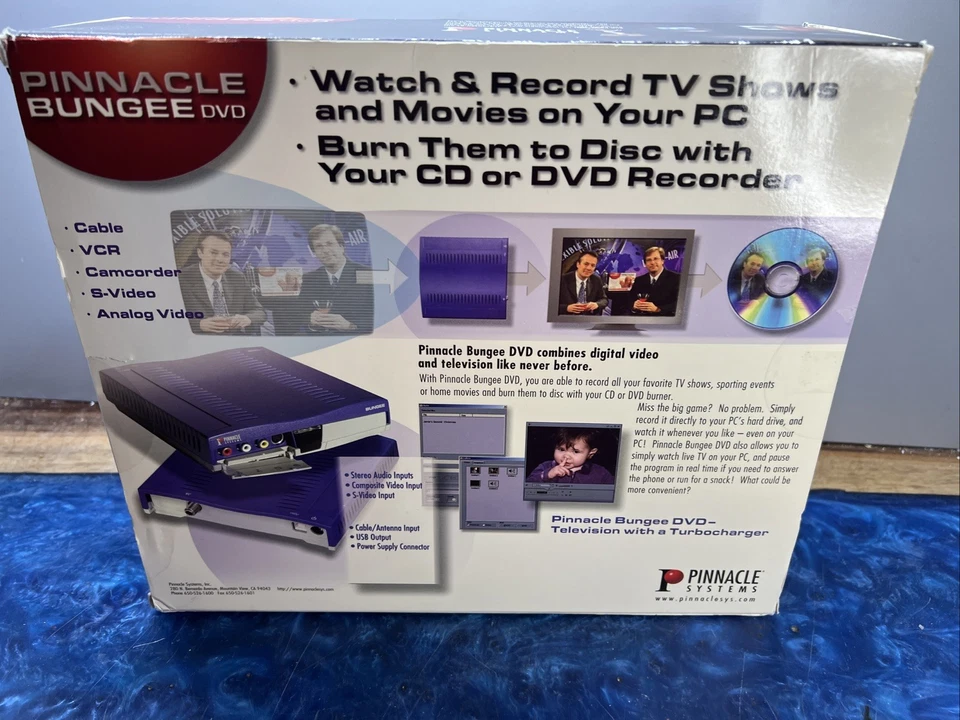 Pinnacle Bungee DVD Watch/Record TV on PC Burn To CD Or DVD Very Rare Vintage PC - Image 3 of 4
