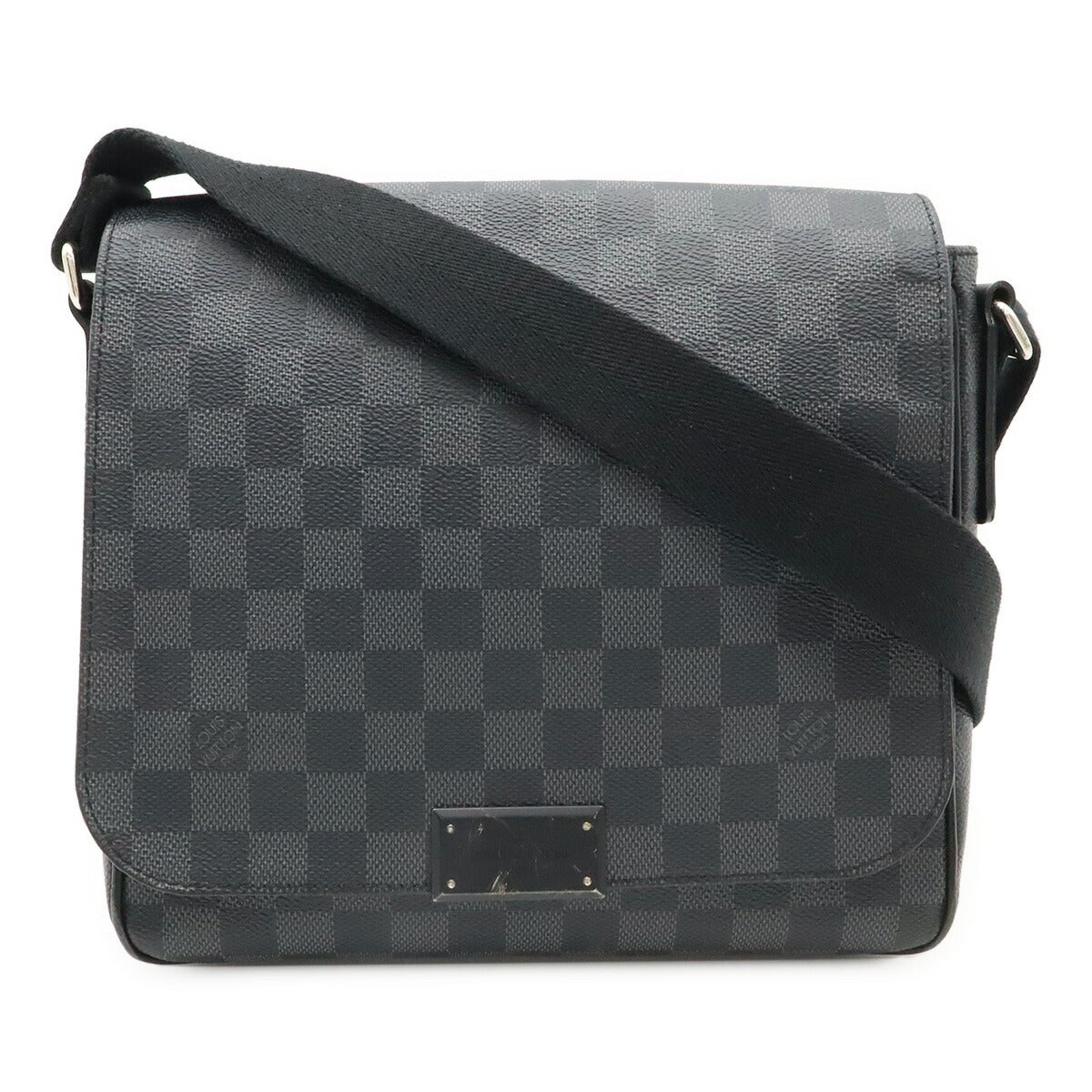 Louis Vuitton District Pm Damier Graphite Shoulder Bag Men Black One Size