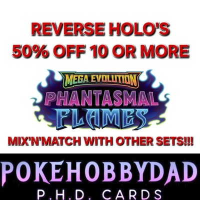 Pokemon Karte - Phantasmal Flames Reverse Holo Einzeln - Wählen Sie Ihre Karte