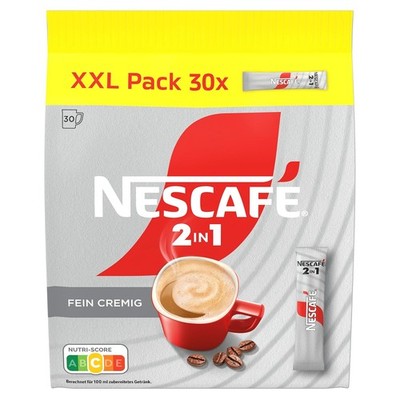 NESCAFÉ 2in1 Instant-Kaffee Bohnenkaffee Creamer 30 Sticks 240g XXL Packung