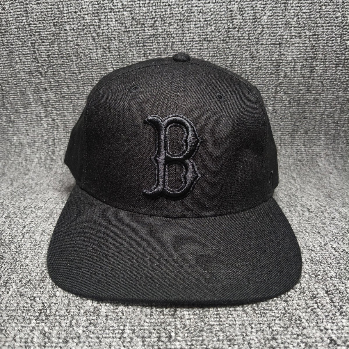 '47 Brand Boston Red Sox Black Fitted Cap Tonal B Logo MLB