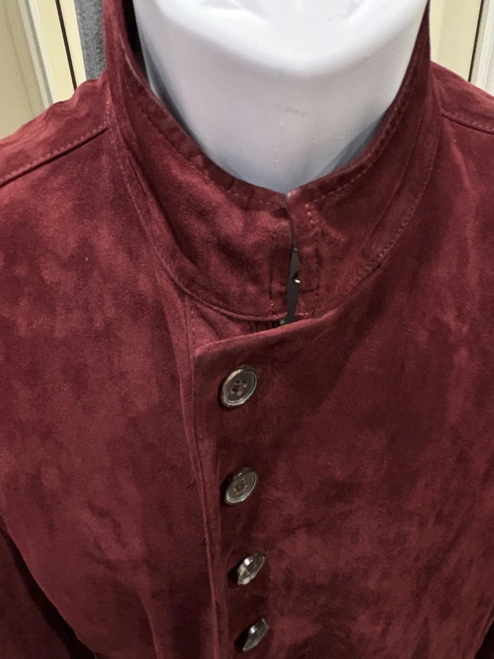 John Varvatos Limited Edition Goat Suede Jacket-Red-Size EU50 US40 - Image 3 of 4