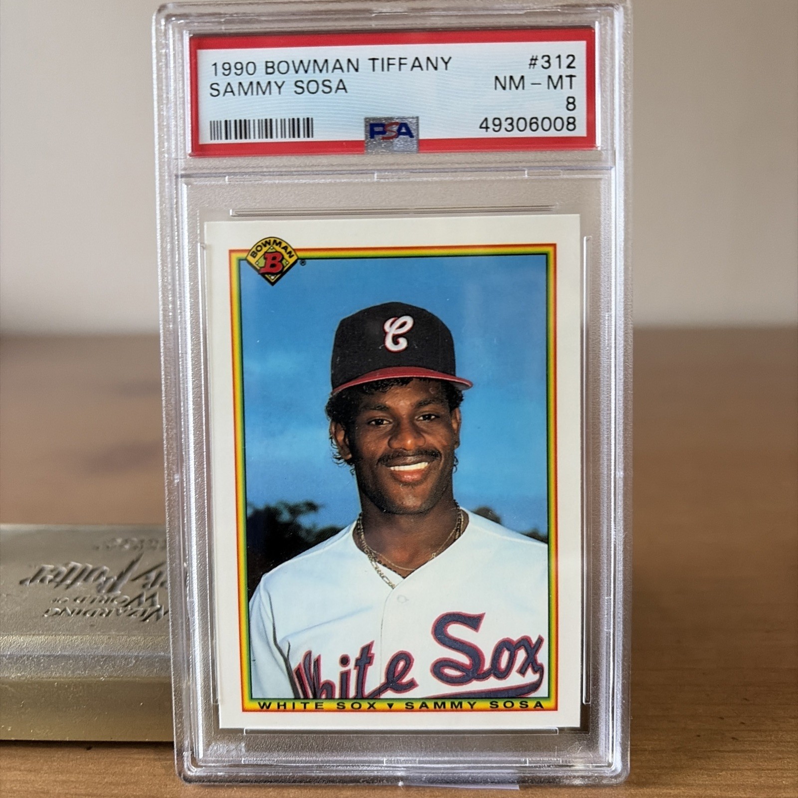 Sammy Sosa 1990 Topps Tiffany Rookie Card #312 PSA 8 Near Mint RC