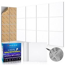 BSHEAD 10 pcs 165dtex Microfiber Acoustic Panels  Self-Adhesive Soundproo