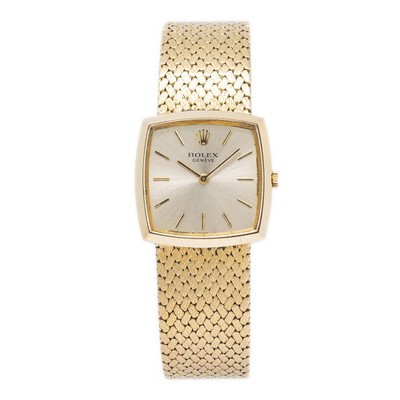 Rolex Vintage 3568 18k Yellow Gold Silver Dial Manual Ladies Watch