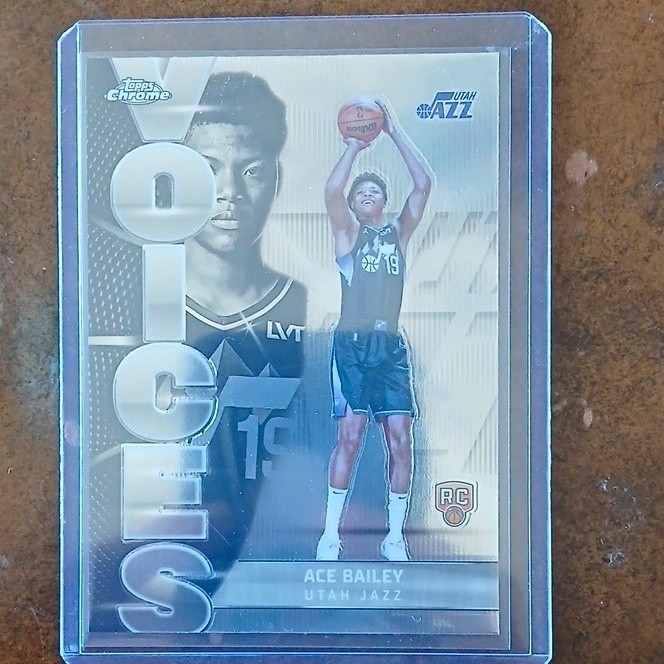 2025 Topps Chrome Voices Ace Bailey Rookie Insert Utah Jazz VS-10
