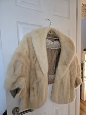  Mink Stole Cape Shawl Scaff Bolero Jacket Wrap Real Fur Mink, silk lining